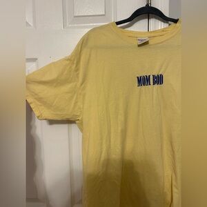 Comfort Wash Yellow T-Shirt with Blue Embroidery